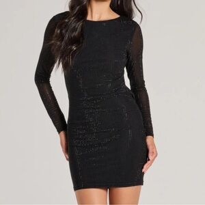 Windsor Black rhinestone dress